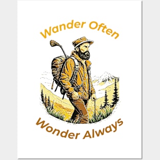 TRAVEL: WANDER OFTEN, WONDER ALWAYS Posters and Art